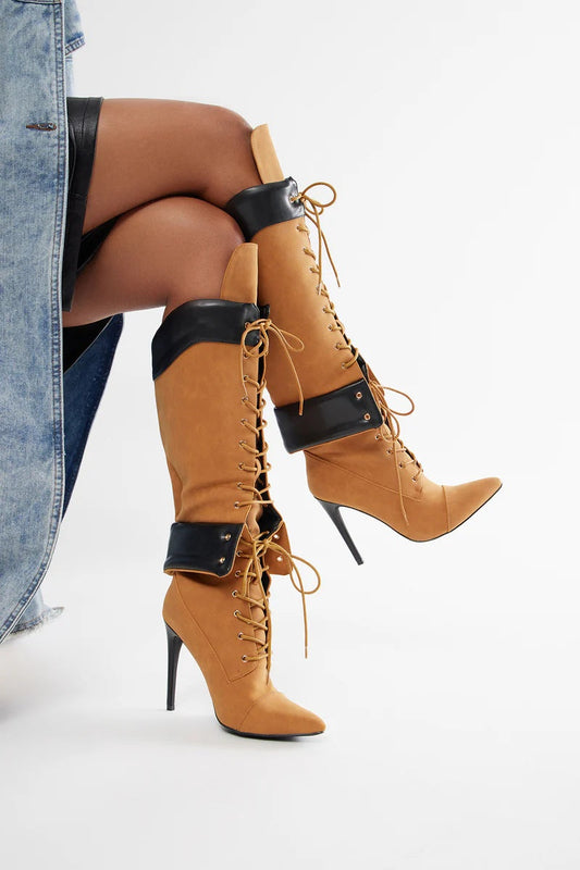 West Lace Up Boots(Free shipping)