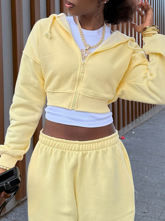 Yellow High Waist Sports Suit