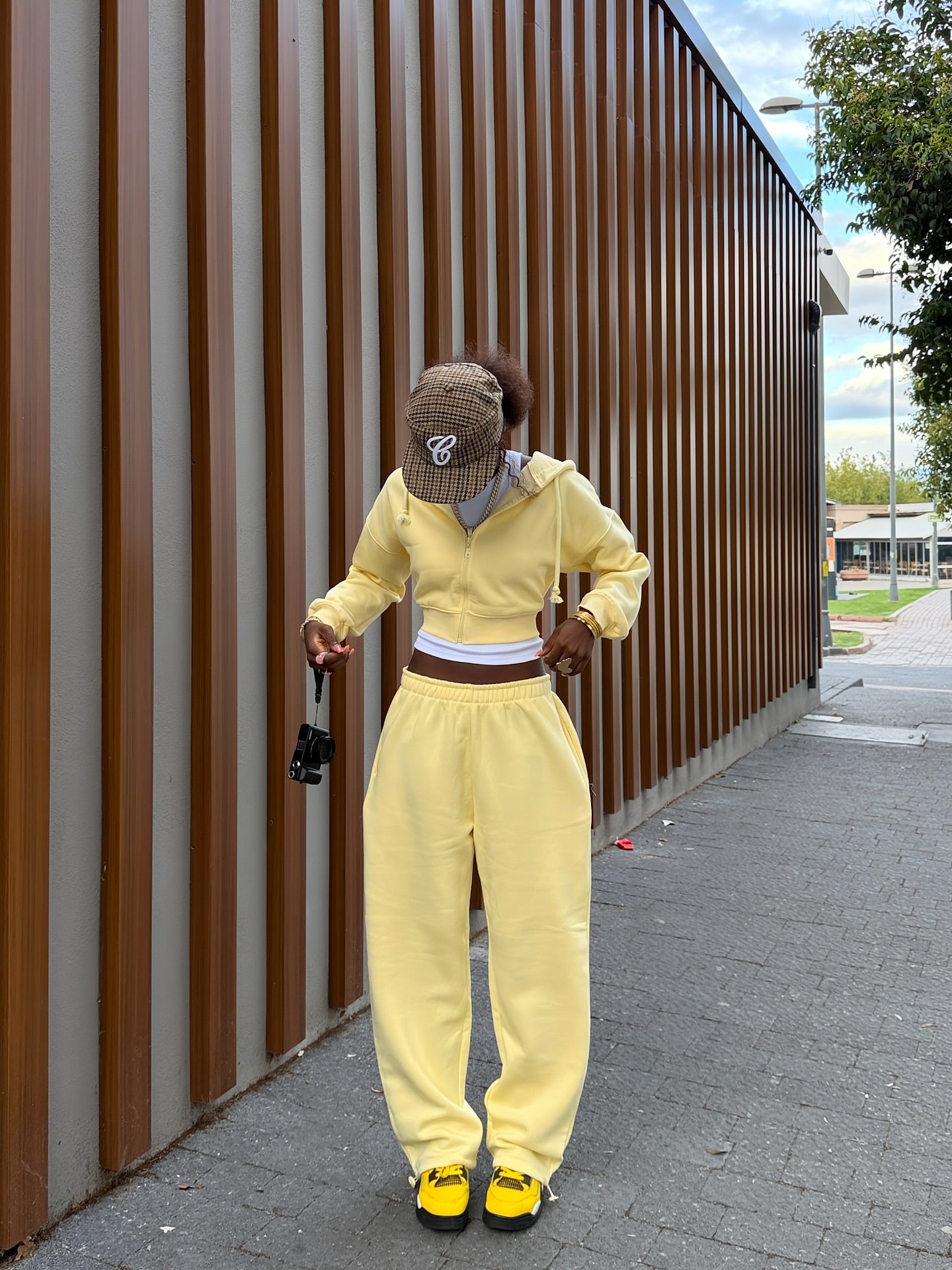 Yellow High Waist Sports Suit