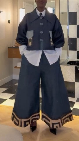 Blue Loose Denim Suit