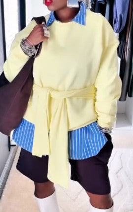 Solid Color Sweatshirt Minimalist Style