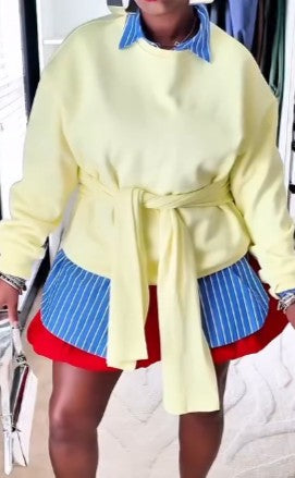 Solid Color Sweatshirt Minimalist Style