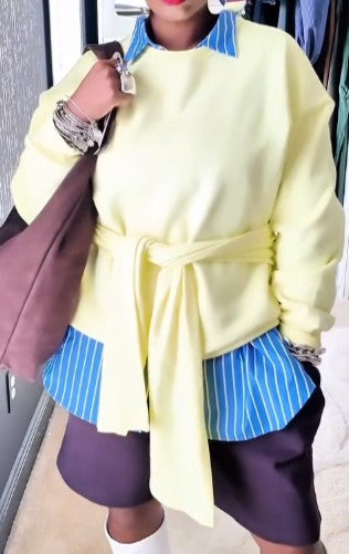 Solid Color Sweatshirt Minimalist Style