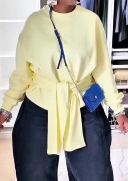 Solid Color Sweatshirt Minimalist Style