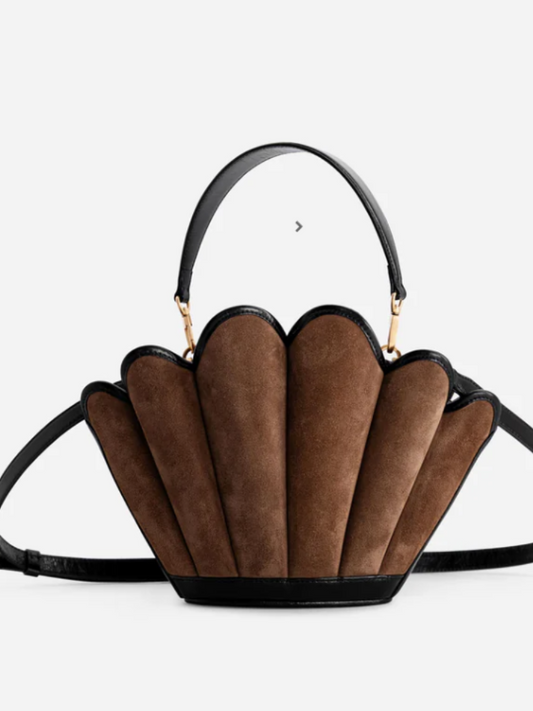 Scallop Suede Bag