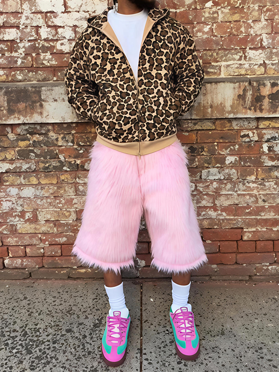 Fashion Hight Waist Plush Cropped Pants