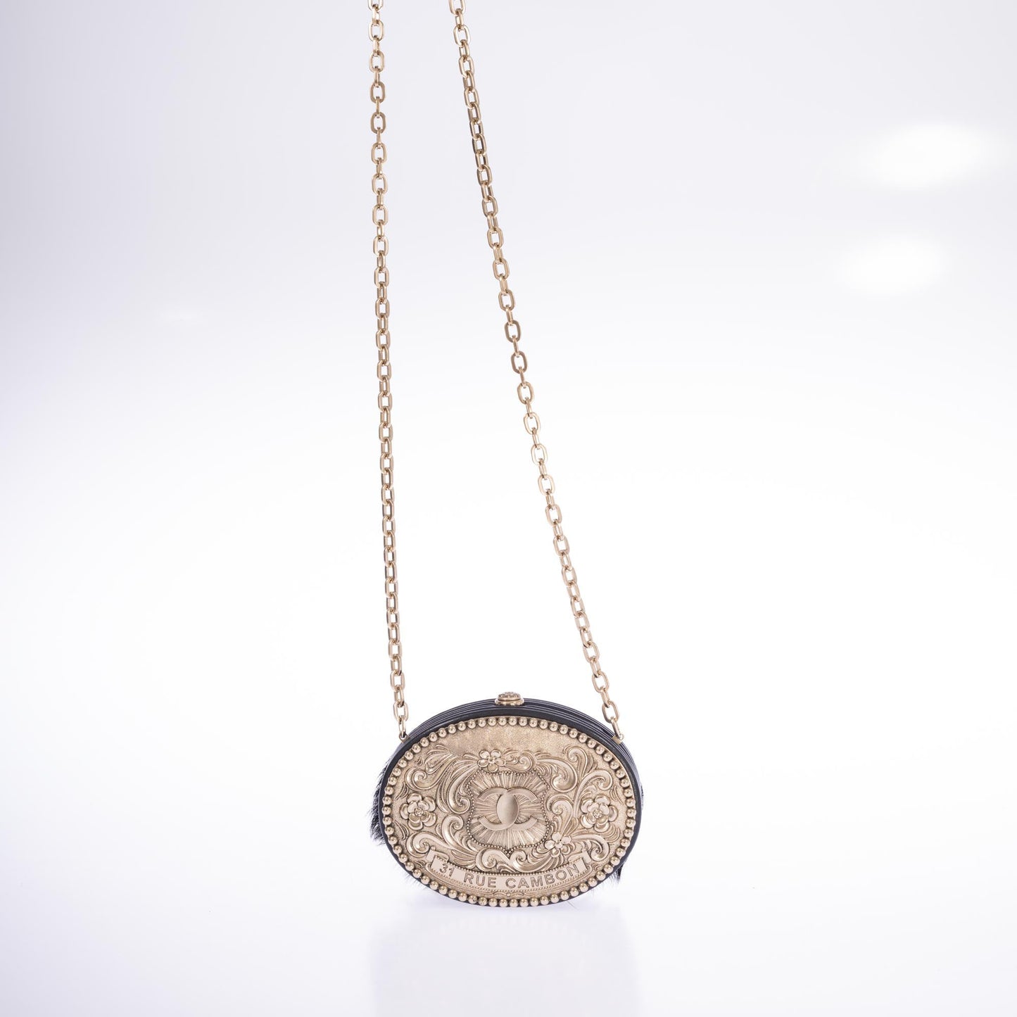 Doulie-C Embroidered Satin Small Flap Bag