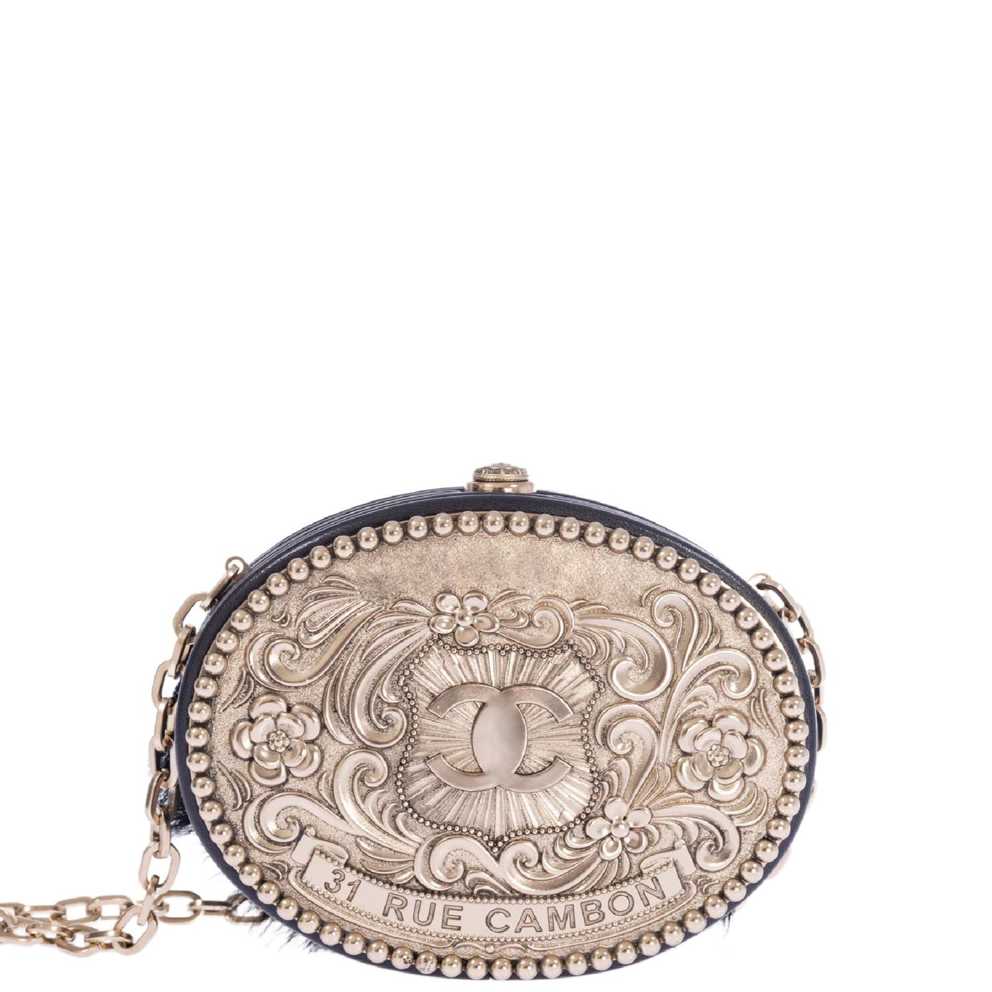 Doulie-C Embroidered Satin Small Flap Bag