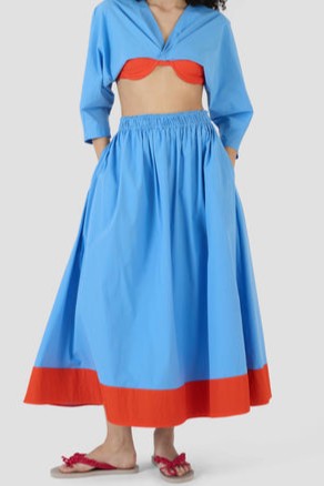 Blue Contrast Dress Suit Niche Design