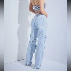 Rhinestone Cargo Jeans