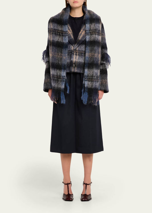 Crocodile-embossed Leather Pumps