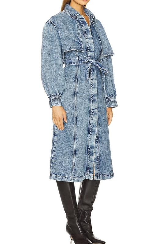 Denim Trench Coat Suit
