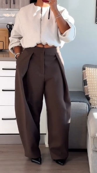 Brown Designer Suit Pants