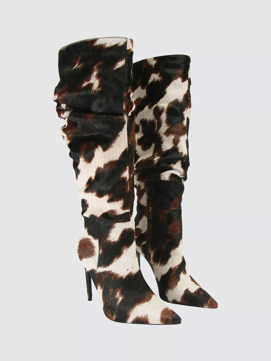 Calf Hair Knee-high Boots