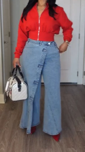 Irregular Detachable Jeans