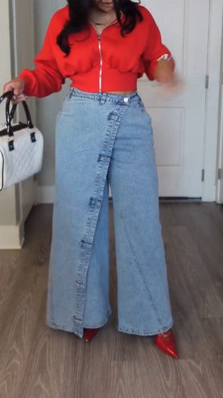 Irregular Detachable Jeans