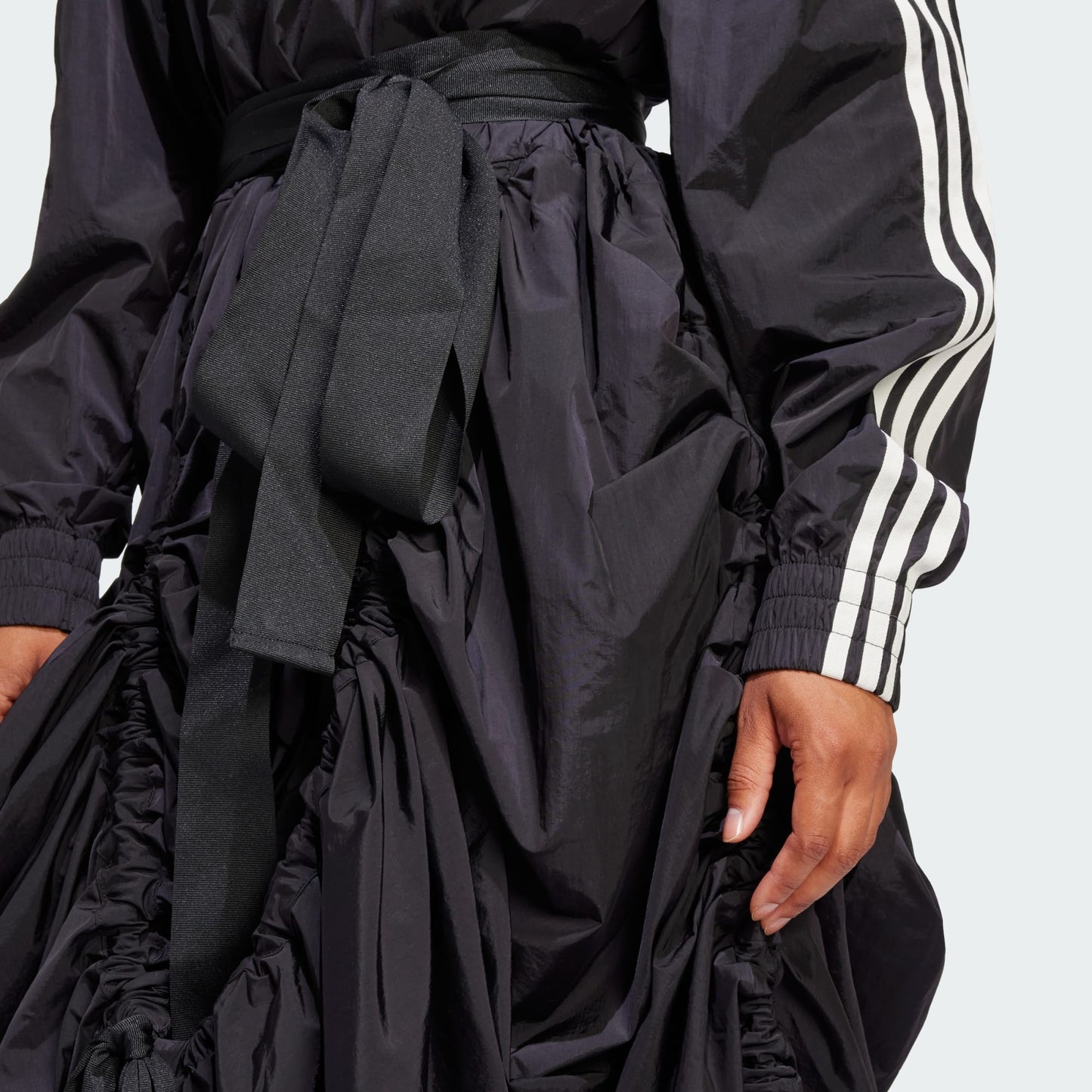 Zippered Waist-Cinching Sporty Casual Maxi Dress