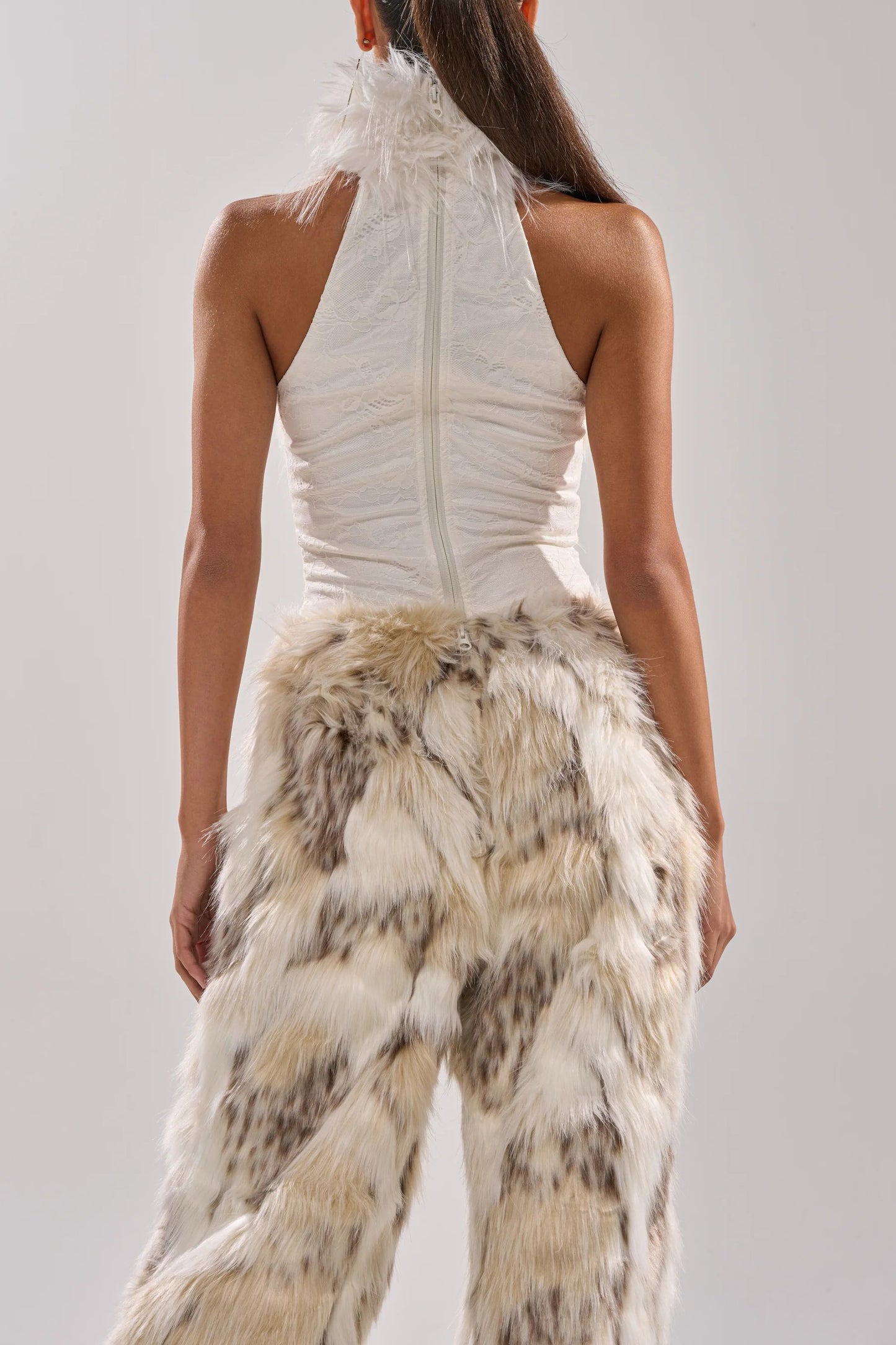 Fur Top And Fur Pants Set（Free shipping）