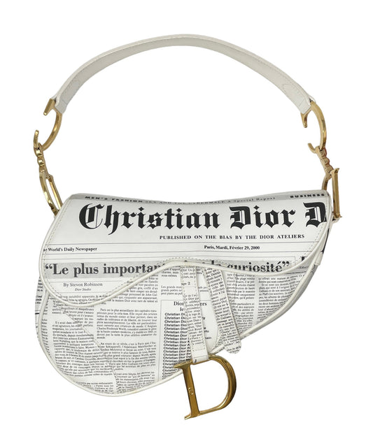 Limited Edition Newsprint Saddle Bag