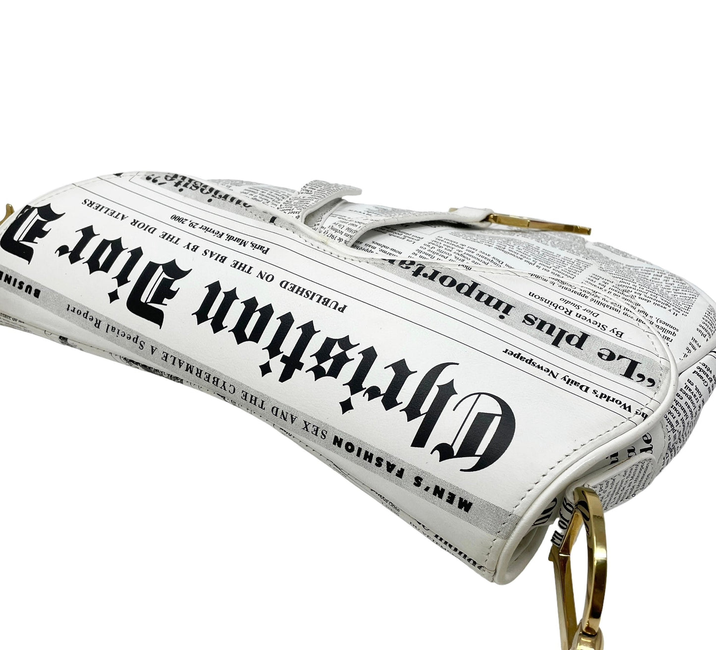 Limited Edition Newsprint Saddle Bag