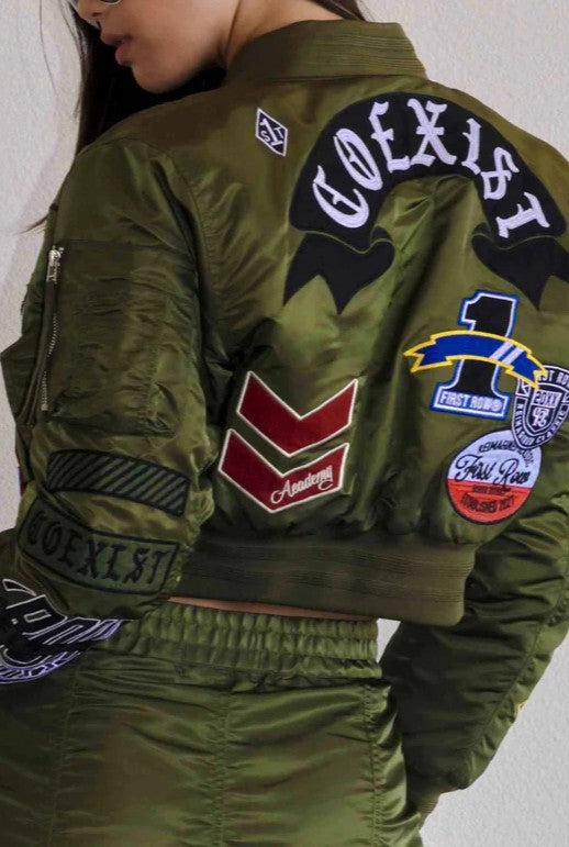 Fab Embroidered Bomber Jacket（Free shipping）