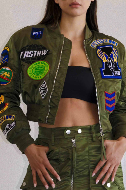Fab Embroidered Bomber Jacket（Free shipping）