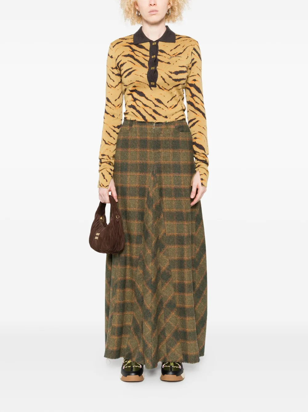 Yellow Leopard Print Polo Shirt