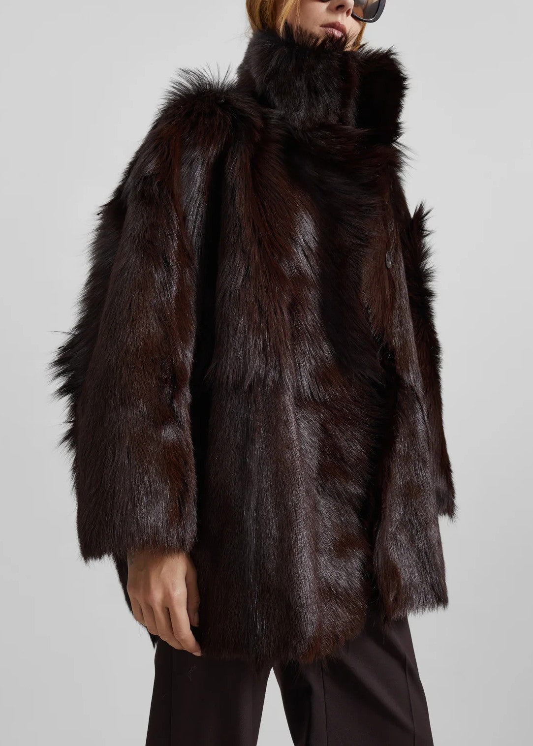 Funnel-neck Fur Coat（Free shipping）
