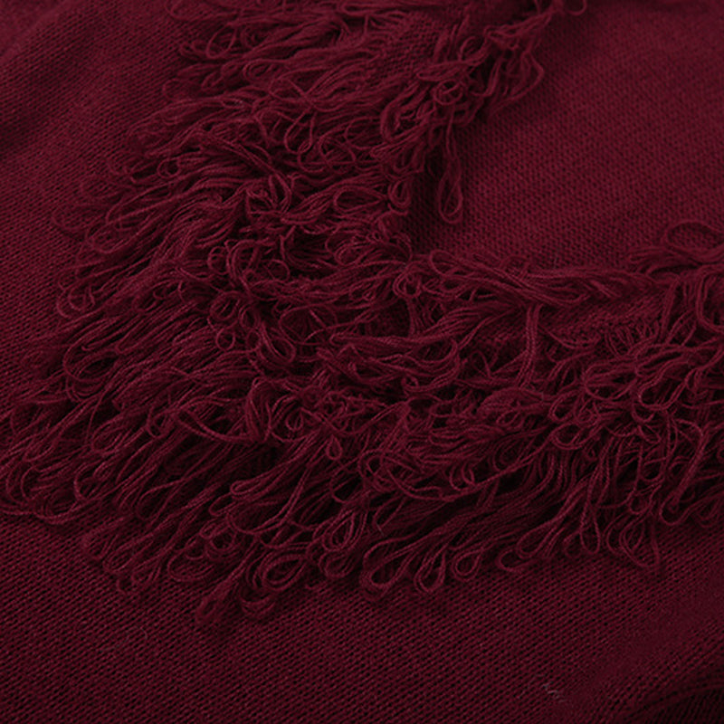 Deep V-Neck Faux Fur Trim Sweater Maxi Dress