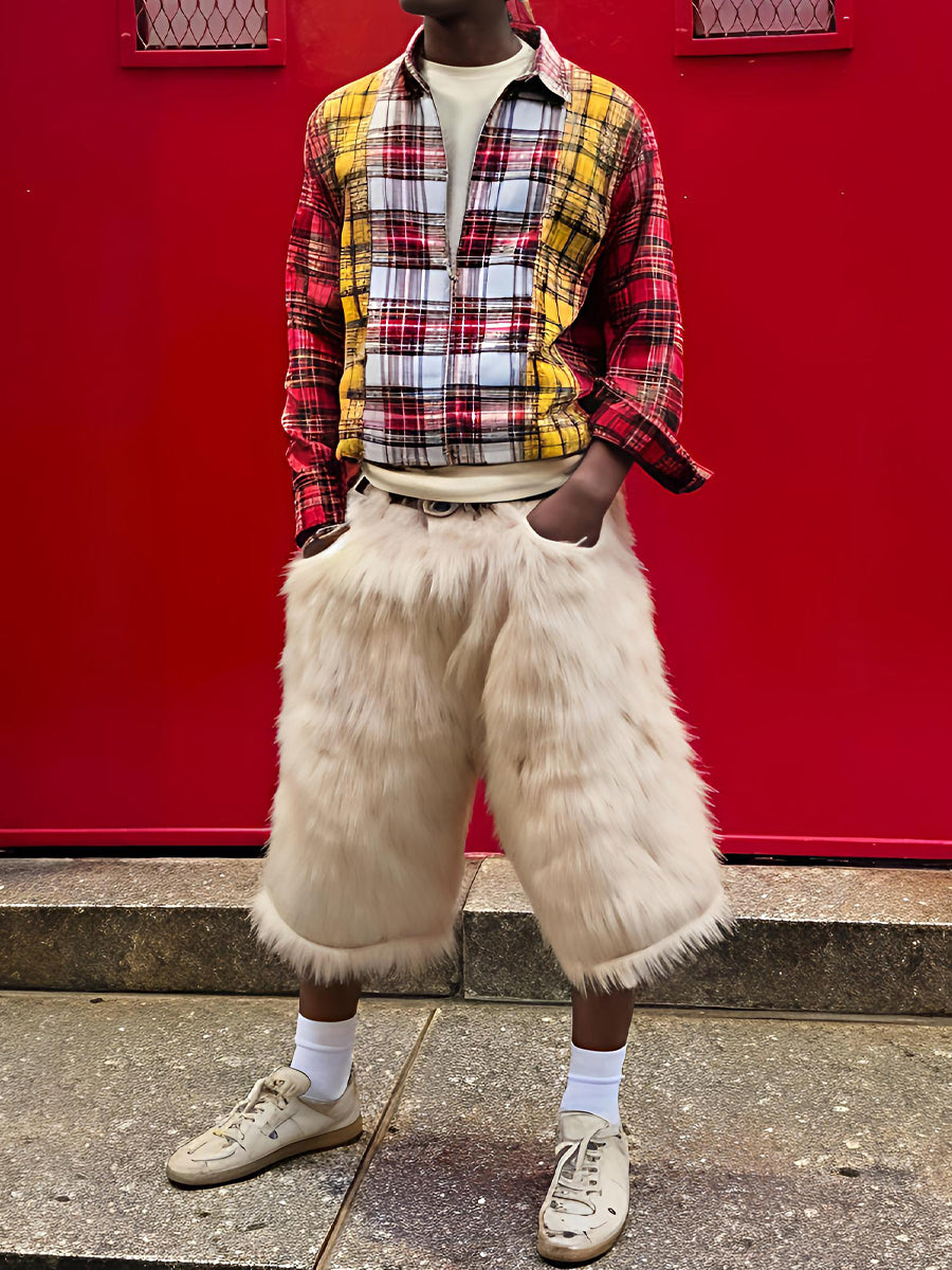 Fashion Hight Waist Plush Cropped Pants