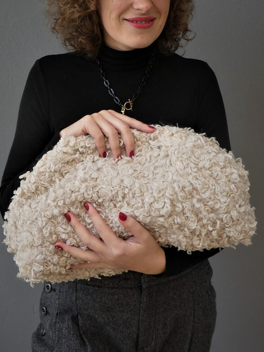 Vintage Curly Dumpling Clutch Bag