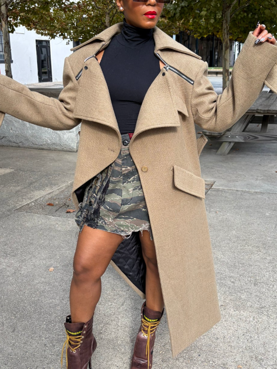 Asymmetrical Design Coat