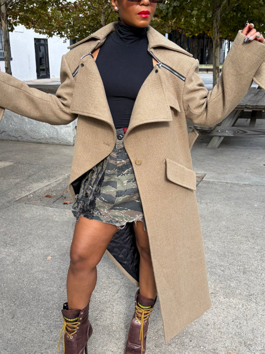 Asymmetrical Design Coat