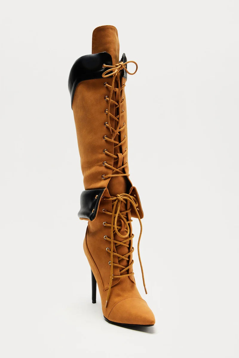 West Lace Up Boots（Free shipping）