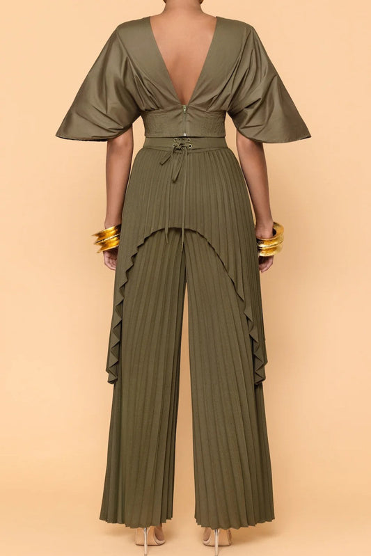 Pleated Design Pants