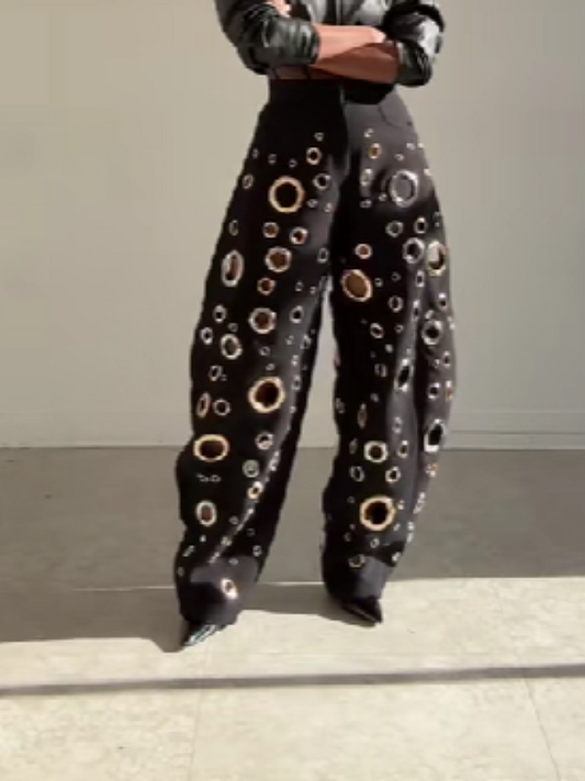 Gold And Silver Ring Decorated Pants