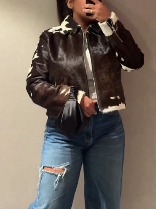 Imitation Cowhide Jacket