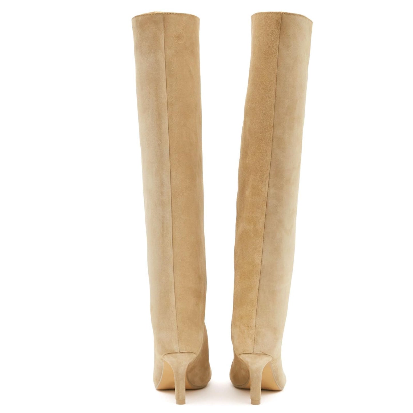 Women's Over-the-knee boots, Long Plush Square-toe Ankle Boots