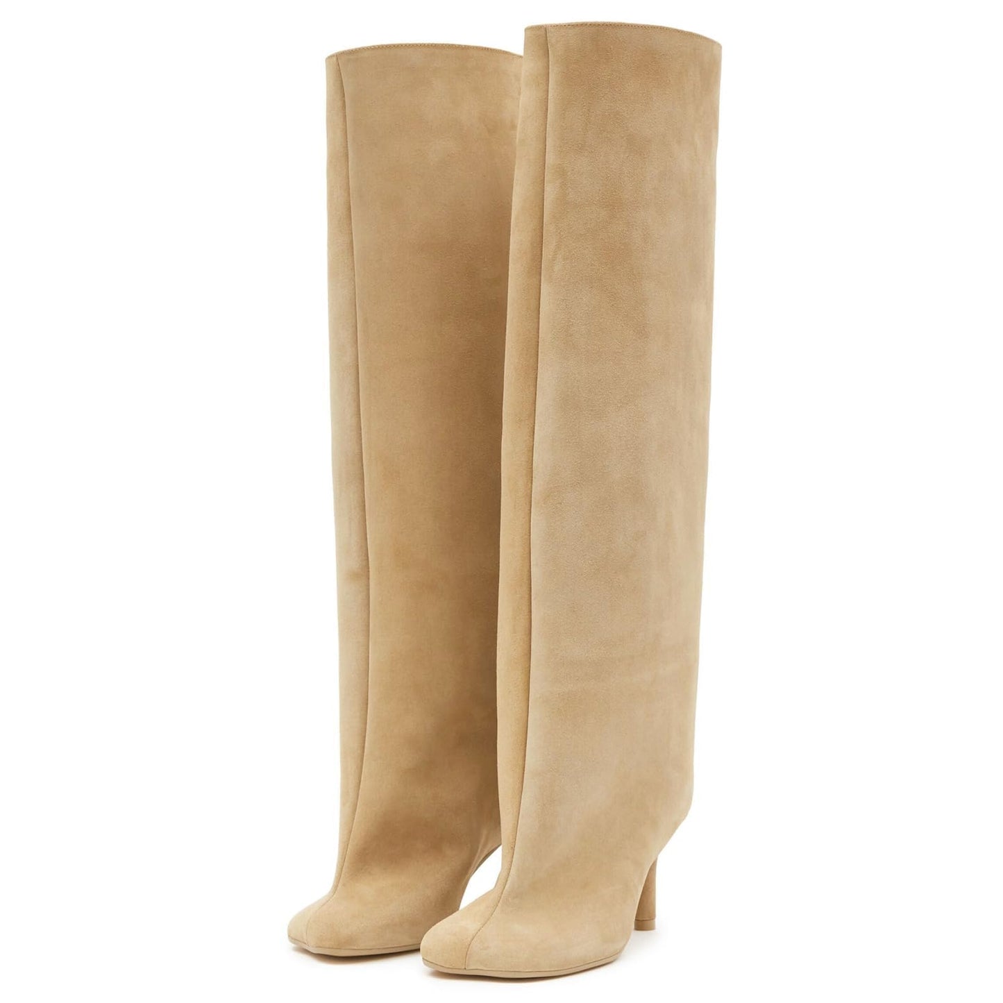 Women's Over-the-knee boots, Long Plush Square-toe Ankle Boots