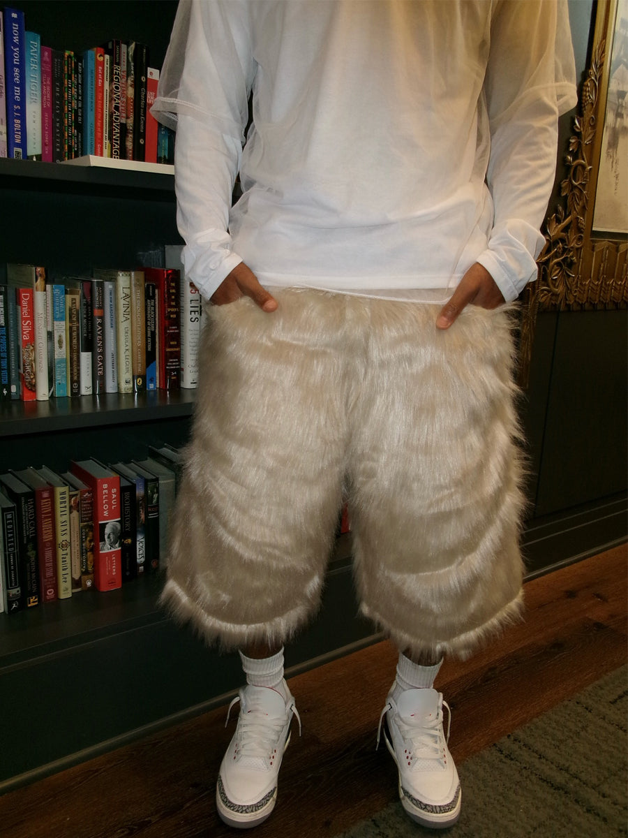 Fashion Hight Waist Plush Cropped Pants