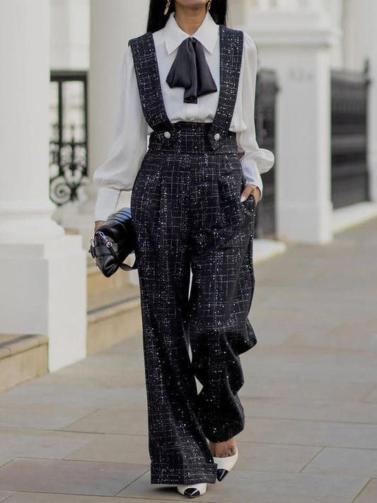 Fashion Wide-leg Woven Trousers
