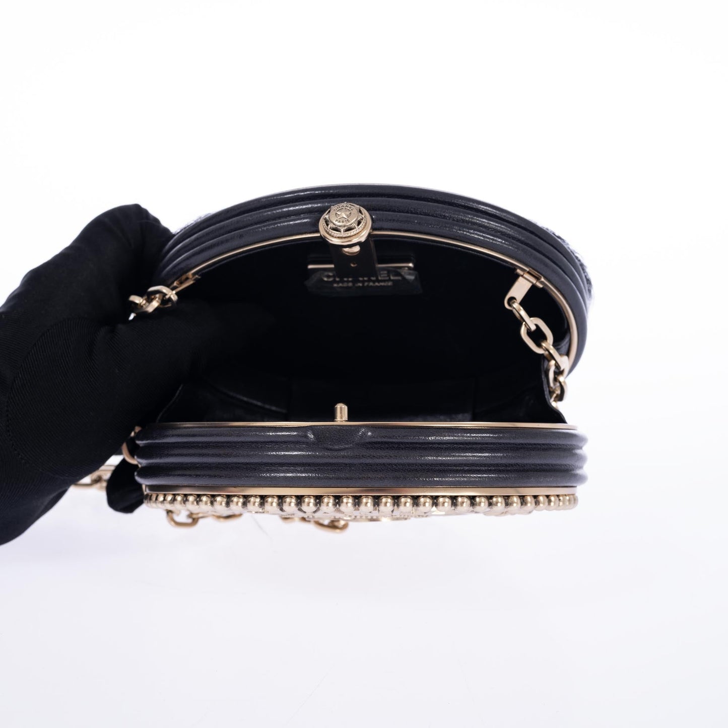 Doulie-C Embroidered Satin Small Flap Bag