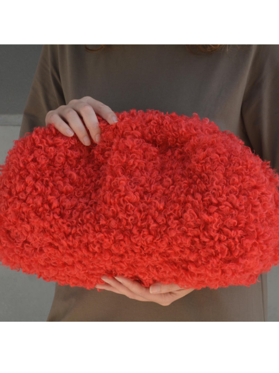 Vintage Curly Dumpling Clutch Bag