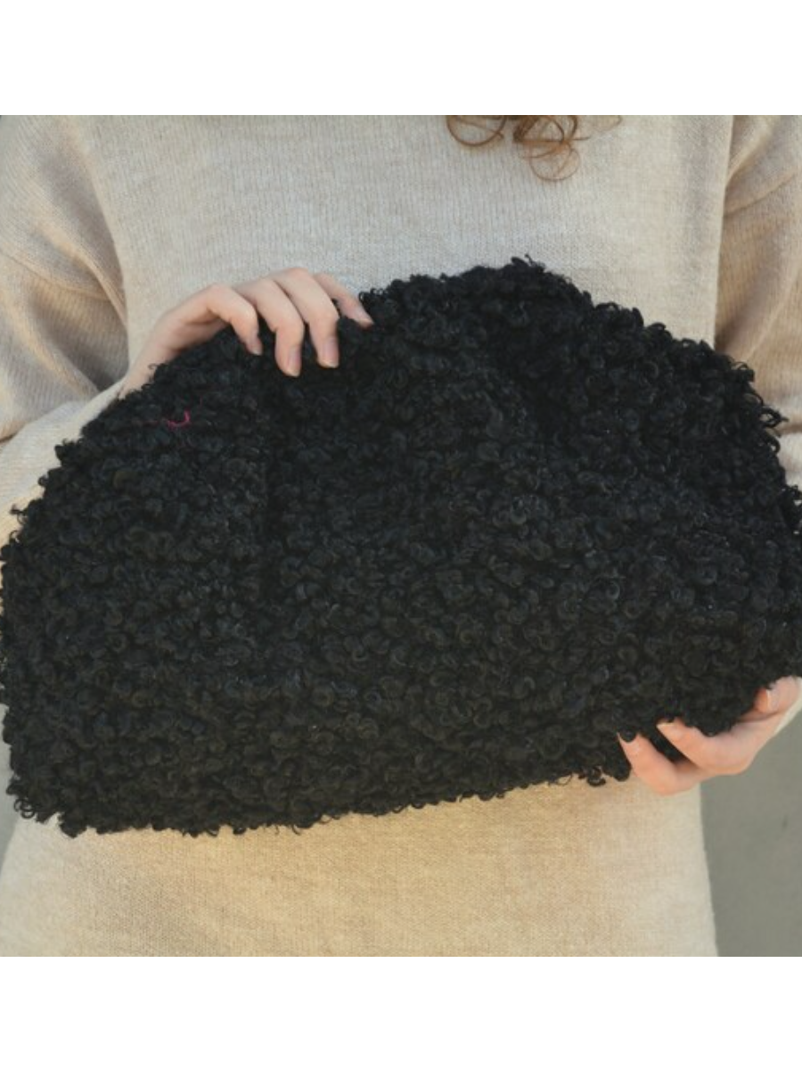 Vintage Curly Dumpling Clutch Bag