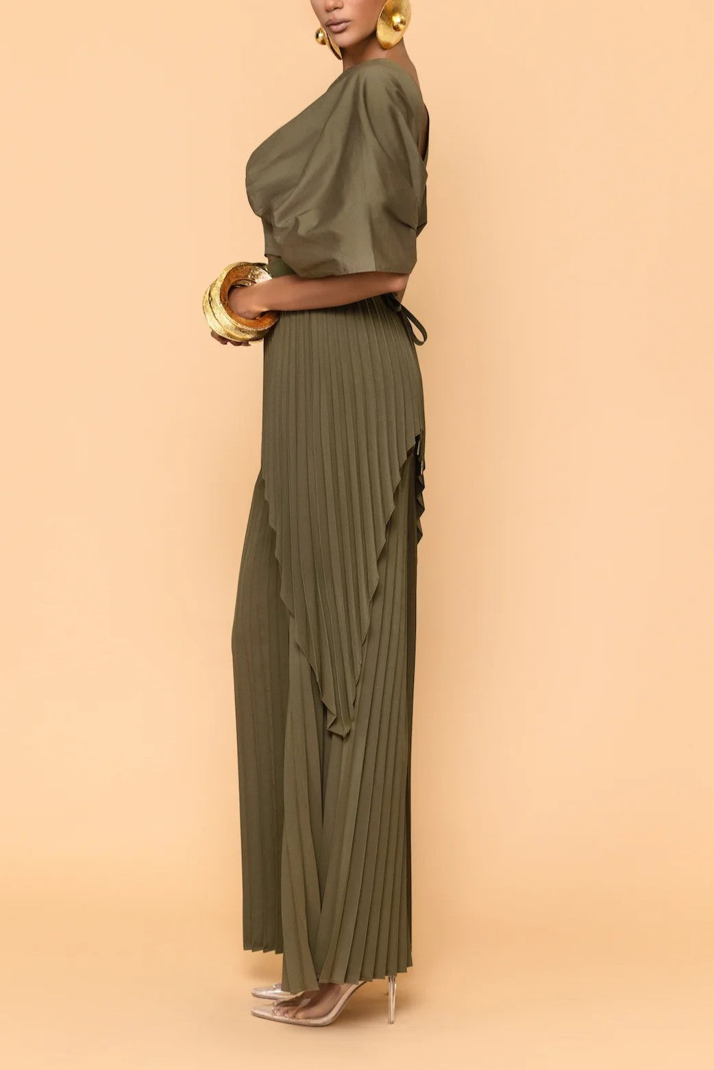 Pleated Design Pants